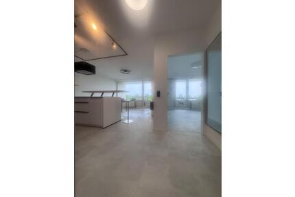Luxeriöse Designer 2-Zimmer-Wohnung Fernblick Troisdorf Küche neu