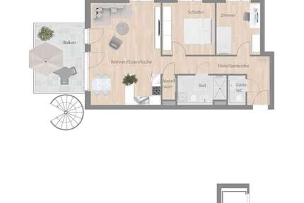 Wohnung zum Mieten in Besigheim 1.160,00 € 86.92 m²