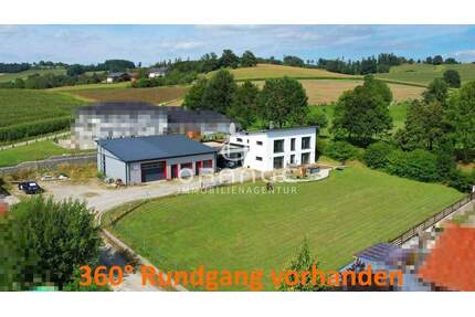 426 m² WNF - Modernes & neuwertiges (Massiv-) Traumhaus inkl. Gewerbehalle, Büro & großem Garten!! - Bad Griesbach im Rottal / Karpfham