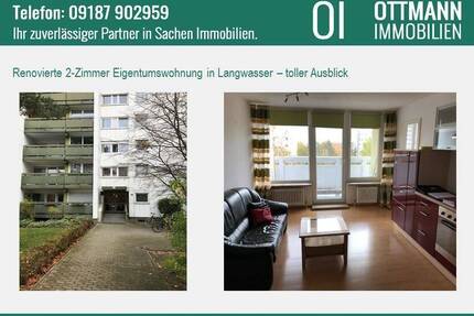 Renovierte 2-Zimmer-Wohnung mit tollem Ausblick - Nürnberg Langwasser