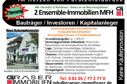 Innenstadtgrundstück mit Altbestand - Entwicklung möglich: Wohnen & Gewerbe - Fürstenfeldbruck