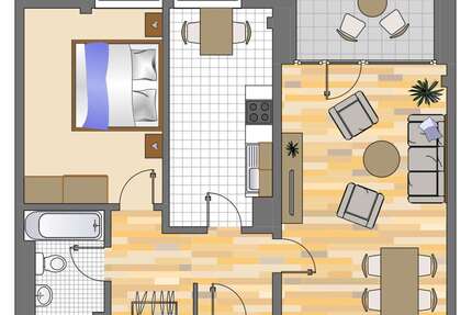 Wohnung zum Mieten in Düsseldorf 719,00 € 58.73 m²
