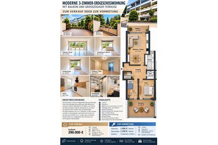 Wohnung zu vermieten Lu Süd - 1.250,00&nbsp;EUR Kaltmiete, ca.&nbsp; 100,00&nbsp;m&sup2; in Ludwigshafen am Rhein (PLZ: 67061) Parkinsel