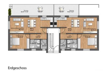 Moderne 2-Zimmer-Wohnung in Top-Lage von Dettenheim-Rußheim EG !