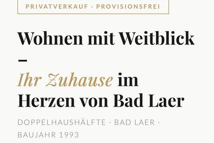 DOPPELHAUSHÄLFTE · BAD LAER · BAUJAHR 1992