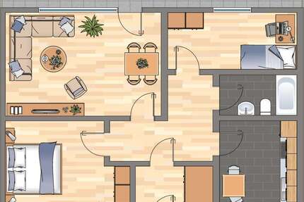 Wohnung zum Mieten in Hannover 689,00 € 71.01 m²