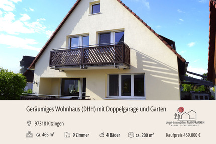 Großzügige Doppelhaushälfte mit Wellnessbereich, 4 Bädern, ausgebautem Spitzboden & Doppelgarage in ruhiger Lage von Kitzingen