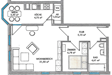 Wohnung zum Kaufen in Frankfurt 458.000,00 € 47 m²