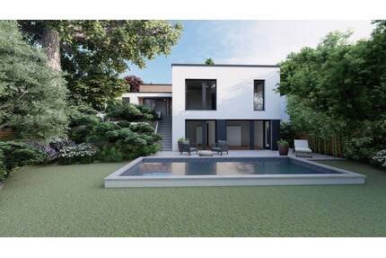 Exklusive Bauhausvilla in ruhiger Bestlage - moderner Luxusbungalow mit Garten und Garage - Bensberg