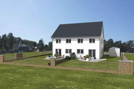 Doppelhaushälften Neubau in Feucht in Waldrandlage mit Grundstück