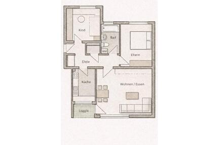 Helle 3-ZKB-Wohnung mit Loggia in ruhiger Lage in KL, Uni-Nähe - Kaiserslautern Bahnheim