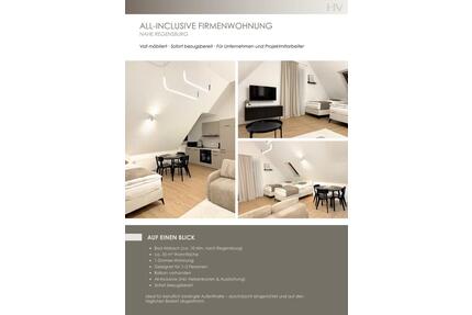 Möblierte All-Inclusive Wohnung nahe Regensburg | für Firmen - Bad Abbach