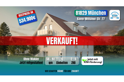 ++VERKAUFT++ ZINS-MIET-ENERGIESPAREND 2 ZKB mit KfW 150.000€-Darlehen++ - München Trudering-Riem