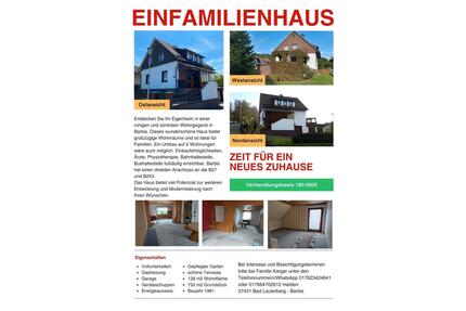 Einfamilienhaus in Bad Lauterberg Barbis - Bad Lauterberg im Harz
