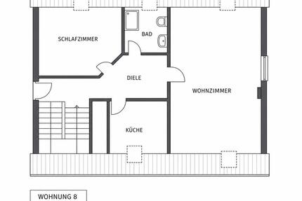 Helle 2-Zimmer-Dachgeschosswohnung in ruhiger Lage – DO-Asseln - Dortmund Brackel