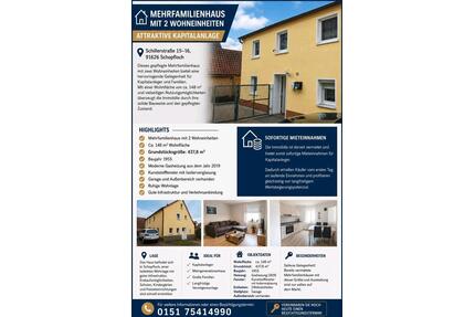 2 Familien haus zum verkaufen. - 130.000,00&nbsp;EUR Kaufpreis, ca.&nbsp; 148,00&nbsp;m&sup2; in Schopfloch (PLZ: 91626)