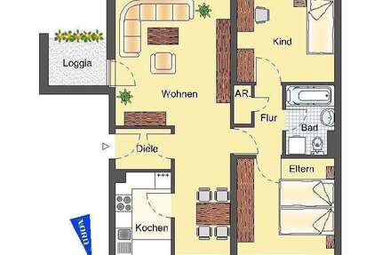 Wohnung zum Mieten in Detmold 489,00 € 69 m²