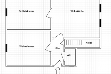 Erdgeschosswohung mit eigenem Eingang 50 qm - Oer-Erkenschwick