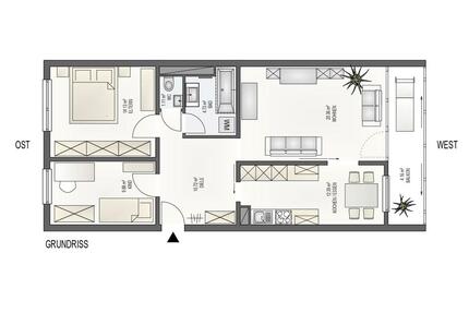 3-Zimmer-Wohnung mit Balkon + TG Stellplatz - Pforzheim Eutingen