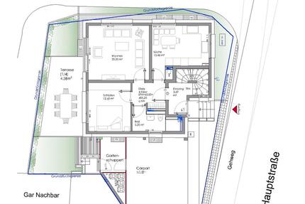 Neubau 2024 | Helle 2-Zimmer-EG-Wohnung mit großer Terrasse - Börtlingen