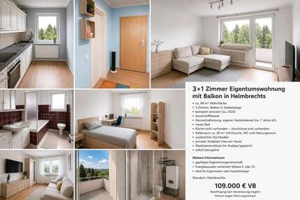 3+1 Eigentumswohnung mit Balkon in Helmbrechts – Privatverkauf