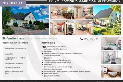 Freistehendes Einfamilienhaus zu verkaufen - Sulzbach-Rosenberg