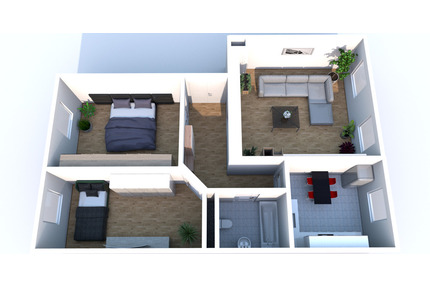 helle, großzügige 3-Raum-Wohnung im EG mit PKW-Stellpaltz im Herzen von Döbeln