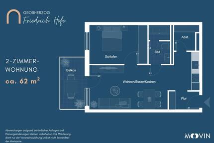 1 NKM frei: Stilvolle 2-Zimmer-Neubauwohnung mit Einbauküche & Balkon - Saarbrücken