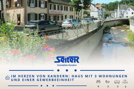 Neuer Preis: Haus mitten in Kandern mit 3 tollen Wohnungen und Gewerbeeinheit