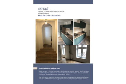 Sanierte 2-Zimmer-Altbauwohnung mit EBK Altstadt Stralsund