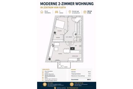 Wohnung in Furth zu vermieten - 900,00&nbsp;EUR Kaltmiete, ca.&nbsp; 66,00&nbsp;m&sup2; in Furth (PLZ: 84095)