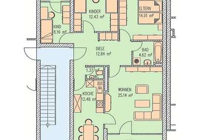 Wohnung zum Mieten in Ainring 977,79 € 88.89 m²