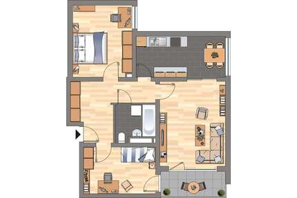 Wohnung zum Mieten in Bellheim 699,00 € 74.56 m²