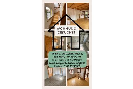 Wohnung in Brome zu vermieten… - 550,00&nbsp;EUR Kaltmiete, ca.&nbsp; 70,00&nbsp;m&sup2; in Brome (PLZ: 38465)