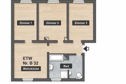 3-Raum-Eigentumswohnung mit Stellplatz, Zwenkau, Nähe See