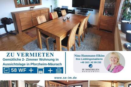 Gemütliche 2-Zimmer-Mietwohnung in Aussichtslage - Pforzheim Eutingen