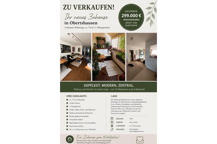 Moderne 3-Zimmer-Eigentumswohnung in Obertshausen – 75 m², Balkon