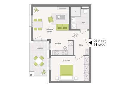 Wohnung zum Kaufen in Aldingen 273.900,00 € 53.9 m²