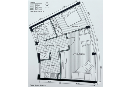 Wohnung zum Mieten in Frankfurt am main 900,00 € 54 m²