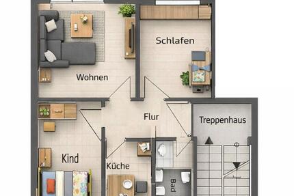 Vermietete helle 3-Zimmer-Wohnung mit Balkon–direkt v Eigentümer - Tangerhütte