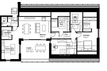Helle und moderne Mietwohnung - 1.395,00&nbsp;EUR Kaltmiete, ca.&nbsp; 111,16&nbsp;m&sup2; in Bad Bentheim (PLZ: 48455)