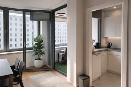 Möblierte 1-Zimmer-Wohnung: Düsseldorf Golzheim – Balkon & Garage