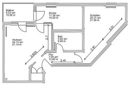 2-Raum-Wohnung mit Balkon in Taucha