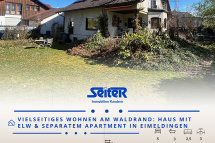 Vielseitiges Wohnen am Waldrand: Haus mit ELW und Apartment in Eimeldingen