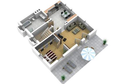 Wohnjuwel im Zentrum: Ökowohnung mit 35m² Terrasse & Wallbox - Osterhofen