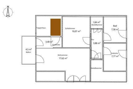 Sonnige 2 Zimmer-Dachgeschosswohnung in Passau-Neustift