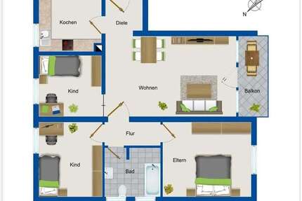 Wohnung zum Kaufen in Roth 277.000,00 € 85 m²