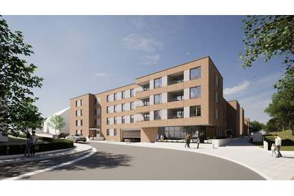Gehobene 2-Zimmer-Neubauwohnung im KfW-55-Standard mit Loggia, Aufzug und Tiefgarage im Quartier Alte Post - Husum