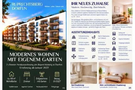 EG-Neubauwohnung (2 Zimmer) mit eigenem Garten - Erstbezug 0127 - Dorfen