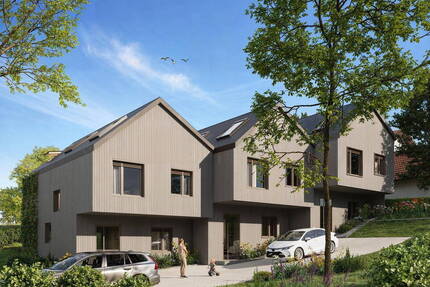 NEUBAUPROJEKT: Drei Architektenhäuser in Massivholzbauweise - Raisting